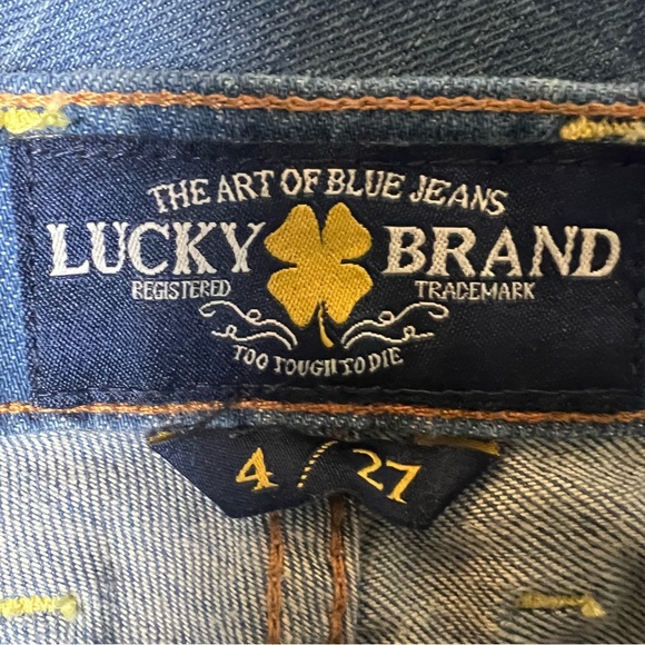 LUCKY BRAND Denim Charlie Baby Boot Patterson Wash Bootcut Jeans Size 4 / 27 - Picture 8 of 12